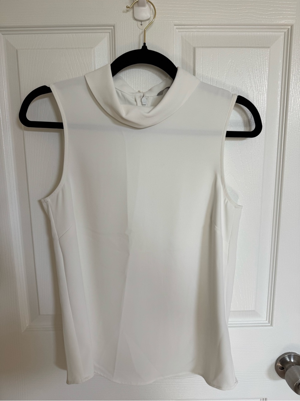H&M Sleeveless Mock Neck Blouse - Ivory